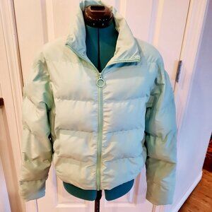 Gymshark Mint Green Puffer Jacket, Size Small